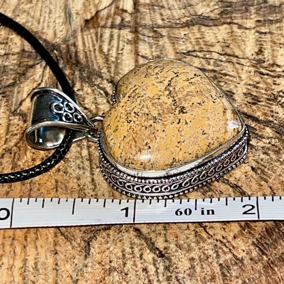 Brown Picture Jasper Pendant 1 7/8” - Picture 14 of 15